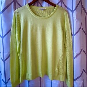 CAbi Light Yellow Crew Neck Sweater